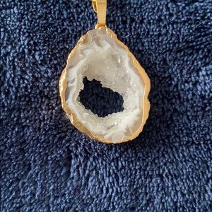 Geode crystal/rock necklace